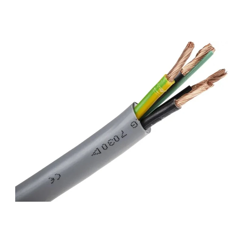 RS PRO Control Cable, 4 Cores 6mm² 9 AWG Unscreened 50 m Grey Polyvinyl Chloride Sheath 827-4271