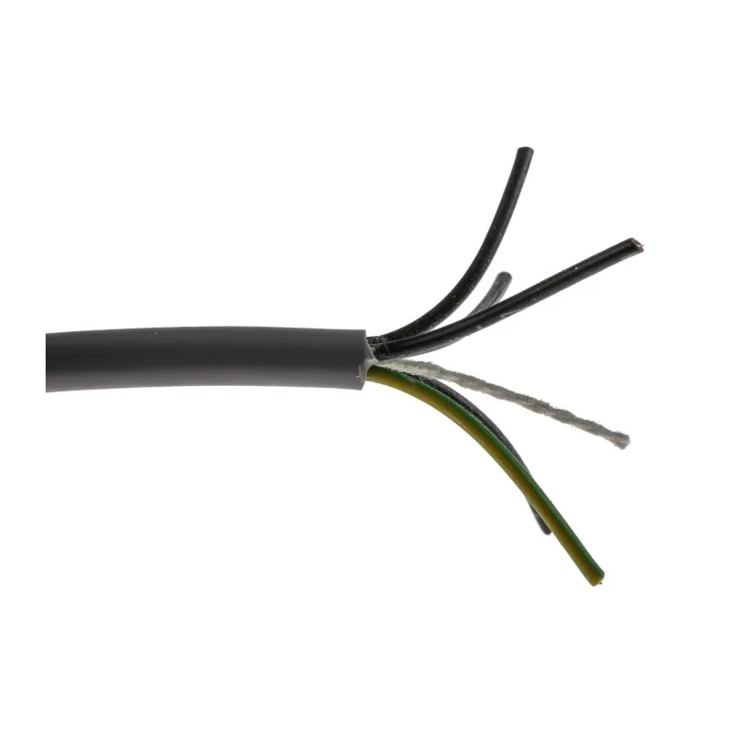 RS PRO Control Cable 5 Cores 0.5mm² 20 AWG Unscreened Grey Polyvinyl Chloride Sheath 50 m 827-4274