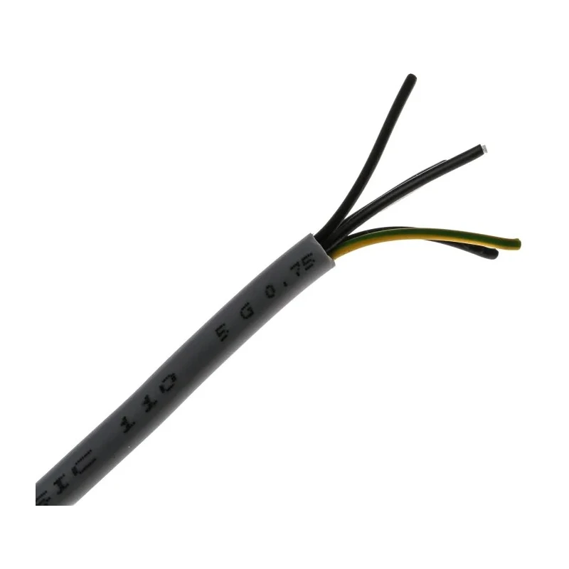 RS PRO Control Cable, 5 Cores 0.75mm² 18 AWG, Unscreened, 50 m Length, Grey Polyvinyl Chloride Sheath 827-4278