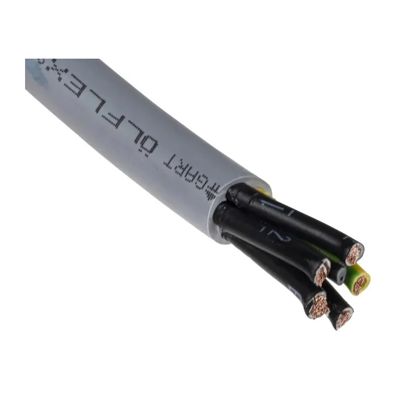 RS PRO Control Cable 5 Cores 6mm² 9 AWG Unscreened Grey Polyvinyl Chloride Sheath 50 m 827-4284