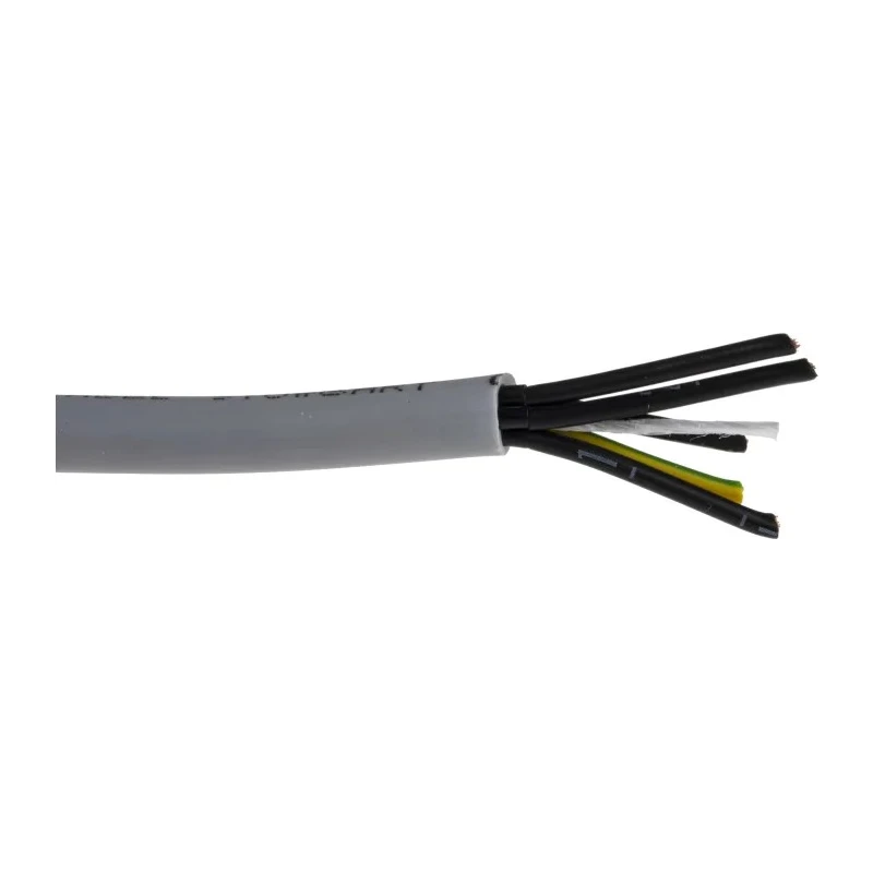 RS PRO Control Cable 5 Cores 17 AWG Stranded Bare Copper Conductor Polyvinyl Chloride Grey Sheath 100m 827-4287