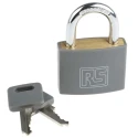 RS PRO Key Brass Padlock, 6 mm Shackle Diameter, 28 mm Shackle Length, 43 mm Body Width 827-4391