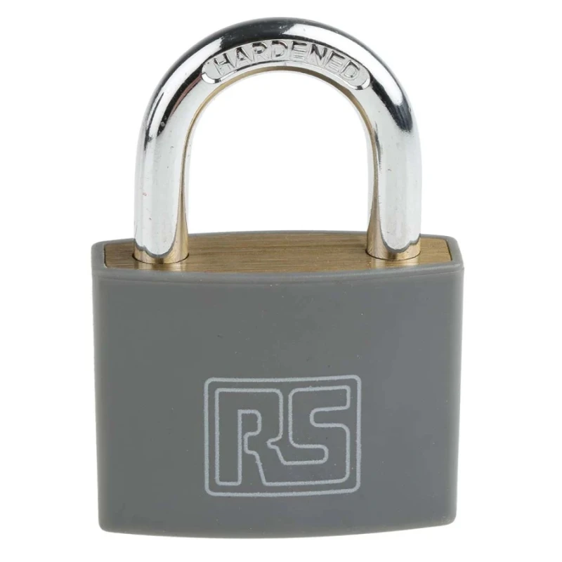 RS PRO Key Brass Padlock, 6 mm Shackle Diameter, 28 mm Shackle Length, 43 mm Body Width 827-4391