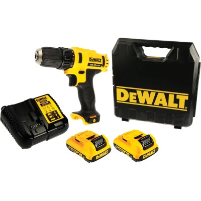 DeWALT Cordless Drill Driver 10.8 V, 180 W, 10 mm Keyless Chuck, 24 Nm Torque, 1500 rpm 400 rpm DCD710D2-QW