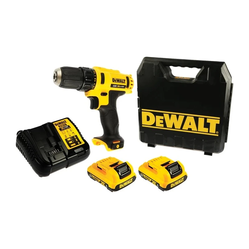 DeWALT Cordless Drill Driver 10.8 V, 180 W, 10 mm Keyless Chuck, 24 Nm Torque, 1500 rpm 400 rpm DCD710D2-QW