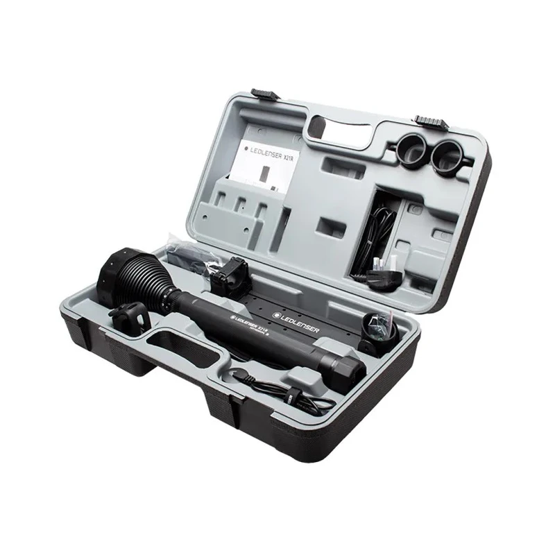 LEDLENSER LED Tactical Torch Black Rechargeable 5000lm LED Luminosity 700m Beam Distance X21R