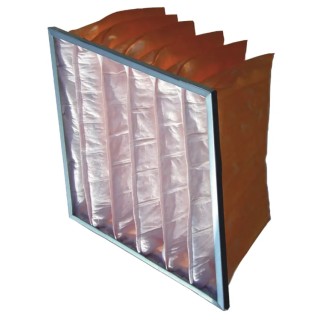 RS PRO Ultraseal Series Polypropylene Bag Filter, 11 MERV Rating, Brown, Galvanised Steel Frame, 592mm x 592mm x 827-9699