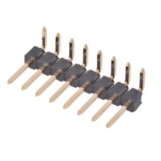 Wurth Elektronik WR-PHD Series Right Angle Through Hole Pin Header, 8 Contacts, 2.54 mm Pitch, 1 Row 61300811021