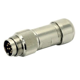 Amphenol Industrial 12 Pole Straight M16 Din Socket Connector, 3A, 32V, IP68 Rated, Screw Coupling C091 31D012 202 4 U