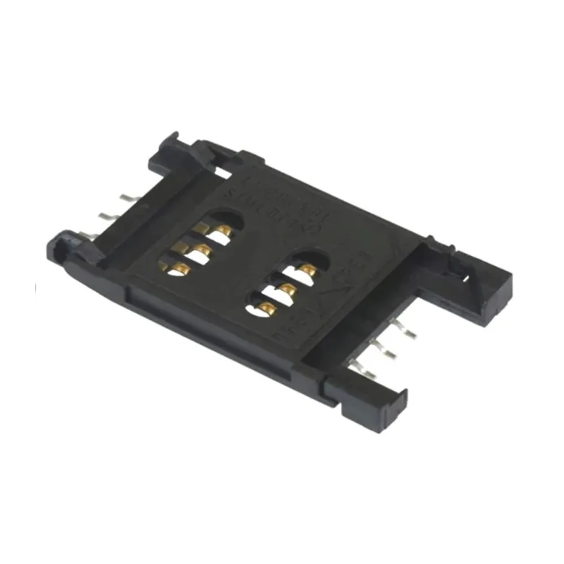Hirose ID1 Series 6 Way Right Angle SIM Memory Card Connector, Surface Mount, Solder Termination ID1A-6S-2.54SFB(81)