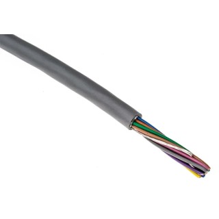 Alpha Wire Alpha Essentials Communication & Control Control Cable, 12 Cores, 0.23mm² 24 AWG, Screened, 30 m 1219/12C SL005