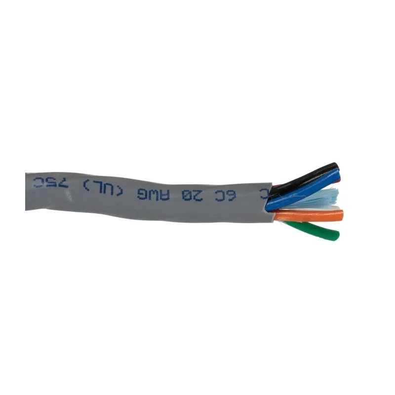 Alpha Wire Alpha Essentials Communication & Control Control Cable 6 Cores 0.56mm² 20 AWG Unscreened 30m Grey 1896/6C SL005