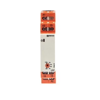Broyce Control LEDF Series DIN Rail Timer Relay 1-Contact 24 V dc 230 V ac 24 V ac 0.5 to LEDF 24VAC/DC/230VAC. 0.5-10 Mins