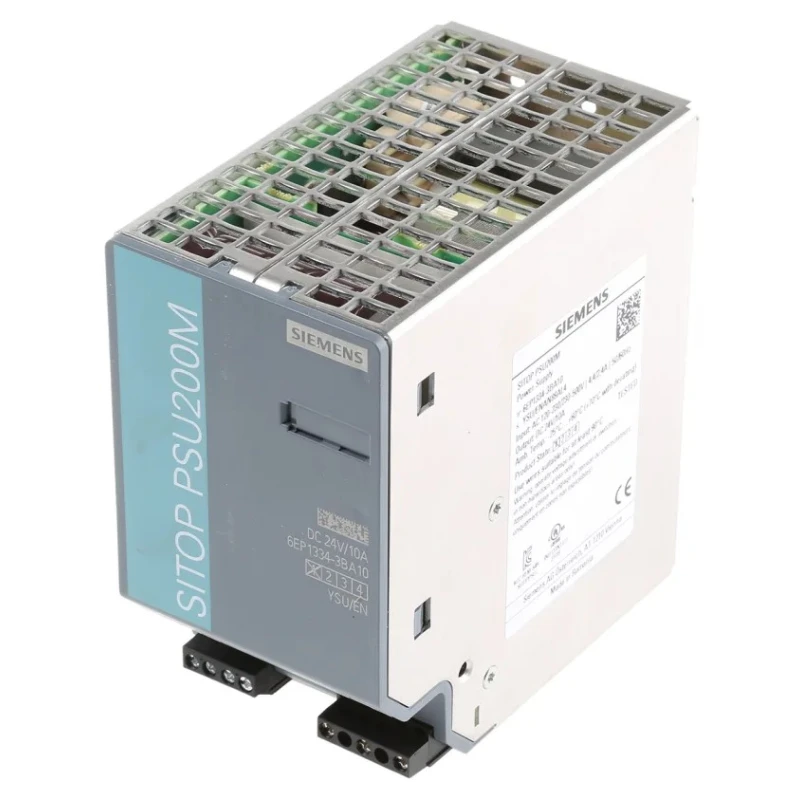Siemens SITOP PSU200M Switched Mode DIN Rail Power Supply 264V AC Input 24V DC, 10A Output, 240W PSU200M