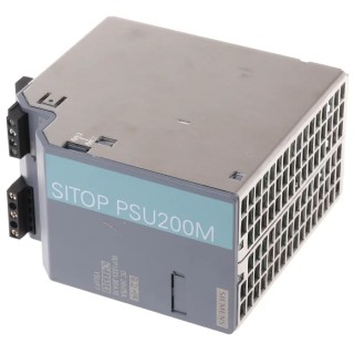Siemens SITOP PSU200M Switched Mode DIN Rail Power Supply 264V AC Input 24V DC, 5 A Output, 120 W PSU200M