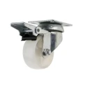 RS PRO Braked Swivel Castor, 50 mm Wheel Diameter, 50 kg Load Capacity, Polypropylene Tyre, Nylon Hub 828-6274