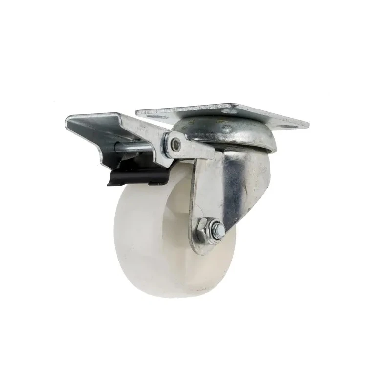 RS PRO Braked Swivel Castor, 50 mm Wheel Diameter, 50 kg Load Capacity, Polypropylene Tyre, Nylon Hub 828-6274