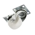 RS PRO Braked Swivel Castor, 50 mm Wheel Diameter, 50 kg Load Capacity, Polypropylene Tyre, Nylon Hub 828-6274