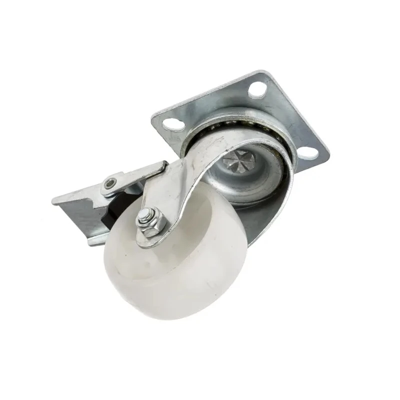 RS PRO Braked Swivel Castor, 50 mm Wheel Diameter, 50 kg Load Capacity, Polypropylene Tyre, Nylon Hub 828-6274