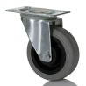 RS PRO Light Duty Swivel Castor 70 kg Capacity 75 mm Wheel Diameter Rubber Tyres Pressed Steel Frame 828-6296