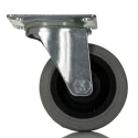 RS PRO Light Duty Swivel Castor 70 kg Capacity 75 mm Wheel Diameter Rubber Tyres Pressed Steel Frame 828-6296
