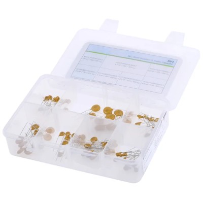 Vishay Through Hole Ceramic Capacitor Kit 10 Pieces AEC-Q200 Compliant 300V-440V Non-Polar Ceramic Dielectric AY21KITHF