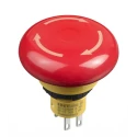 Idec X6 Series Twist Release Emergency Stop Push Button, Panel Mount, 16 mm Cutout, 2 NC, IP65 AB6E-4BV02PTRM
