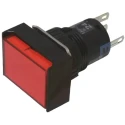 Idec Illuminated Push Button Switch Momentary Panel Mount 16 mm Cutout SPDT Red LED IP65 250 V ac AL6H-M14P-R