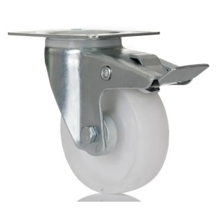 RS PRO Braked Swivel Castor 125 kg Capacity 100 mm Wheel Polypropylene 828-6271