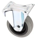RS PRO Fixed Castor 70 kg Capacity 75 mm Wheel Diameter Rubber Tyre Nylon Hub 828-6300
