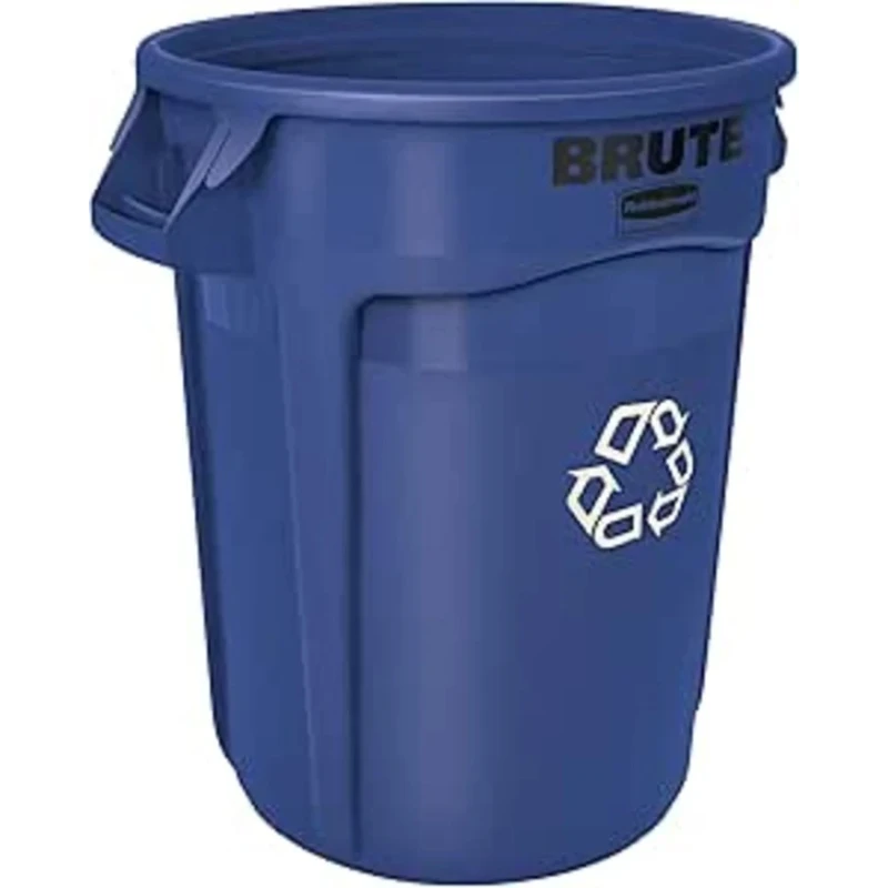 Rubbermaid Commercial Products BRUTE 75L Blue Polyethylene Wheeled Waste Bin FG262073BLUE