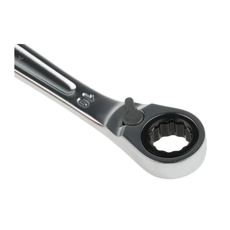 Facom Combination Ratchet Spanner Chrome Vanadium Steel, 158mm Overall Length, 10 mm Size 467BR.10
