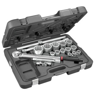 Facom 15-Piece 3/4 in 12 Point Socket Set Chrome Vanadium Steel KL.501