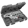 Facom 15-Piece 3/4 in 12 Point Socket Set Chrome Vanadium Steel KL.501