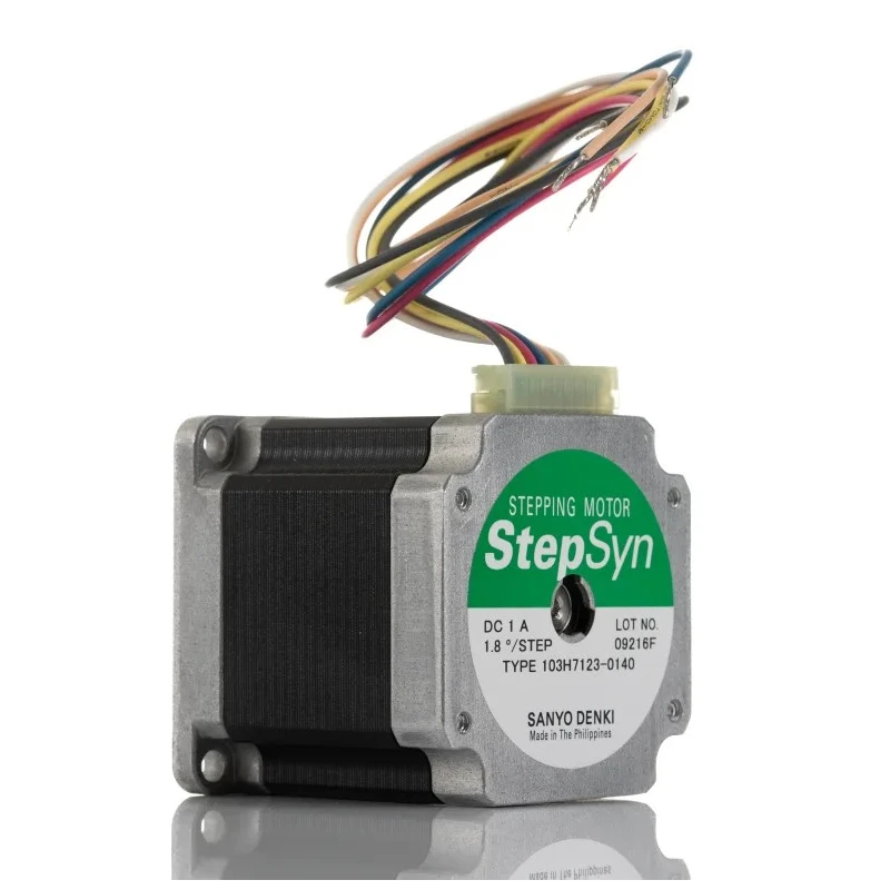 Sanyo Denki 103H7 Series Stepper Motor 24V, 0.83Nm Holding Torque, 1.8° Step Angle, 56x56 mm Frame, 6.35 mm 103H7123-0140