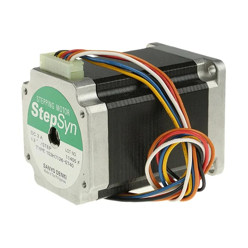 Sanyo Denki SANMOTION 103H7 Series Hybrid Stepper Motor 24V, 1.27Nm Torque, 1.8° Step Angle, 56x56 mm Frame 103H7126-0740