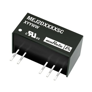 Murata Power Solutions DC/DC Converter Dual Output 12V and -12V, 2W, 10.8V to 13.2V Input, Through Hole MEJ2