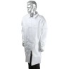 RS PRO White Unisex Disposable Visitor Lab Coat Cleanroom Polypropylene Zipper Closure L 829-5231
