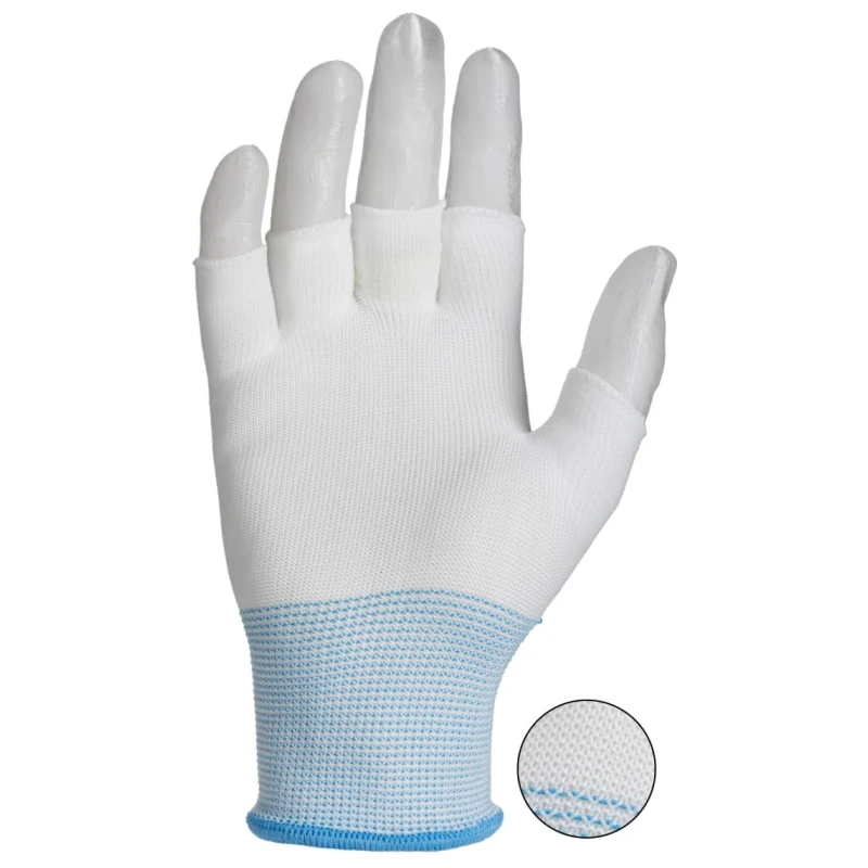RS PRO Nylon Anti-Static Gloves One Size Pack of 40 Reusable Fingerless Gloves 2 mm Thickness 829-5183