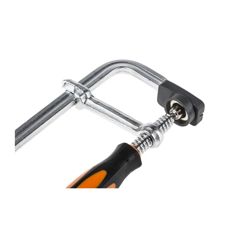 RS PRO 200 mm x 80 mm F Clamp, Chrome Finish Steel Construction, Quick Release Handle 829-6192