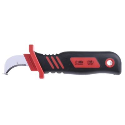 RS PRO Insulated Cable Knife VDE 1000V Approved 220mm Overall Length 44mm Stainless Steel Blade 829-6518