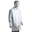 RS PRO White Unisex Visitor Coat, Polypropylene Cleanroom Material, Zipper Closure, Size M 829-5237