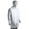 RS PRO White Unisex Visitor Coat, Polypropylene Cleanroom Material, Zipper Closure, Size M 829-5237