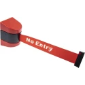 RS PRO Black, Red Safety Barrier Retractable Plastic Polyester Tape 4.6m 48mm Wide 829-9071