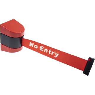 RS PRO Black, Red Safety Barrier Retractable Plastic Polyester Tape 4.6m 48mm Wide 829-9071