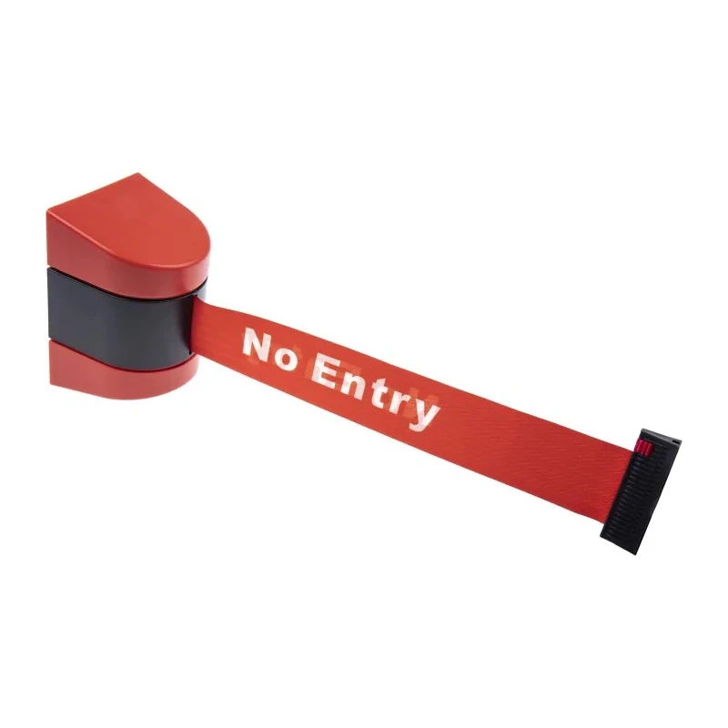 RS PRO Black, Red Safety Barrier Retractable Plastic Polyester Tape 4.6m 48mm Wide 829-9071