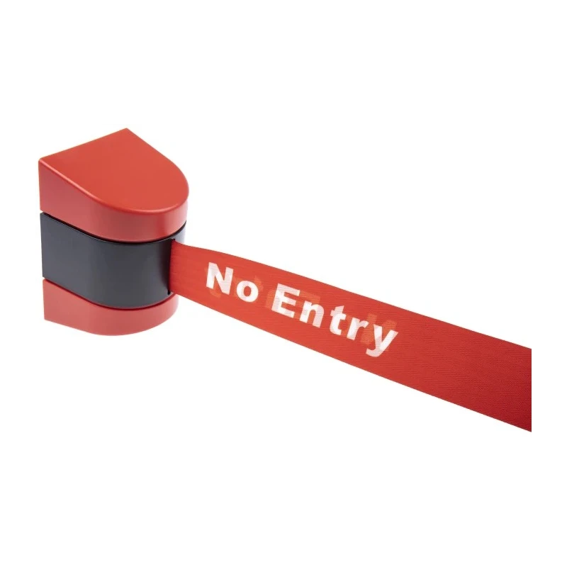 RS PRO Black, Red Safety Barrier Retractable Plastic Polyester Tape 4.6m 48mm Wide 829-9071