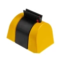 RS PRO Black Yellow Retractable Safety Barrier Tape 48 mm Width, Polyester, 4.6 m Length 829-9075