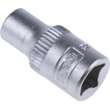 RS PRO 1/4 in Drive 5.5 mm 6 Point Square Chrome Vanadium Steel Socket 830-3994