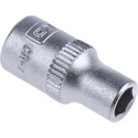 RS PRO 1/4 in Drive 5.5 mm 6 Point Square Chrome Vanadium Steel Socket 830-3994